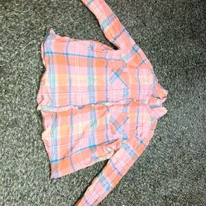 Pink and blue flannel